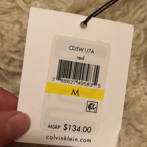 NWT Red Calvin Klein Sweater Dress - Picture 3 of 4